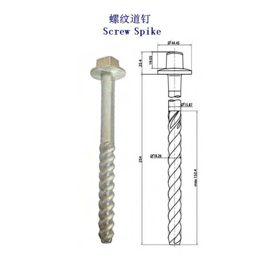 西班牙Ss7螺紋道釘工廠