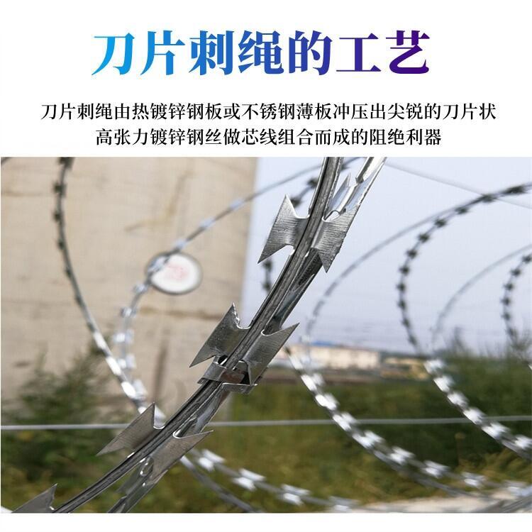 樂博圍墻防盜滾筒刺刀鋼網墻公路帶刺鐵絲網