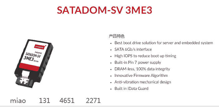 INNODISK 工業(yè)級(jí)電子盤SATADOM-SV 3ME3