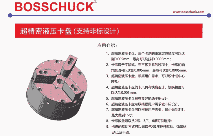 出售BOSSCHUCK超精密液壓卡盤，支持售后服務(wù)