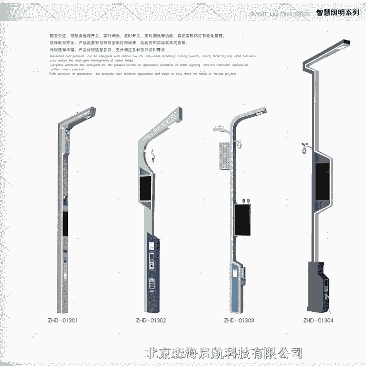 智慧照明綜合路燈 北京智慧路燈廠區(qū)直銷