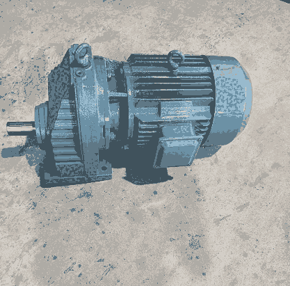 德立臥式交流電斜齒輪硬齒面減速機電機一體機RX87-5.5KW-1/3
