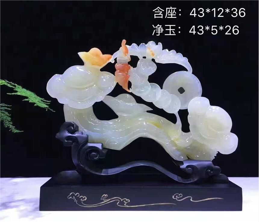 煥環(huán)祥工藝 玉石扇形屏風(fēng)擺件 退休紀念品定做