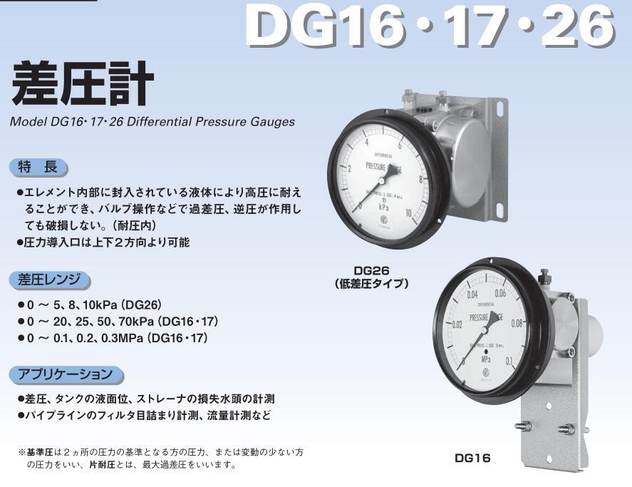 NKS差壓計(jì)NAGANO KEIKI長(zhǎng)野計(jì)器 DG17-173 DG17-3X3