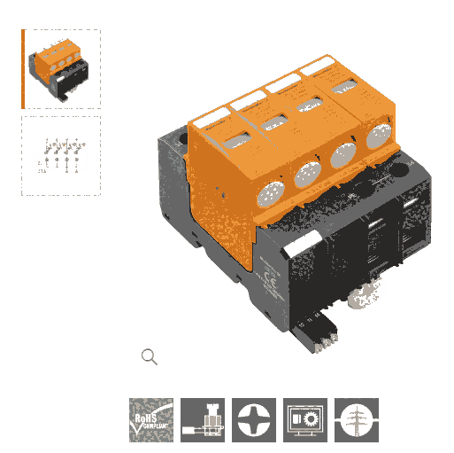 電涌保護(hù)器VPU II 4 R 280V/40KA魏德米勒1352780000