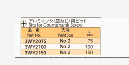 3WY2075 3WY2100 3WY2150 日本NAC刀頭