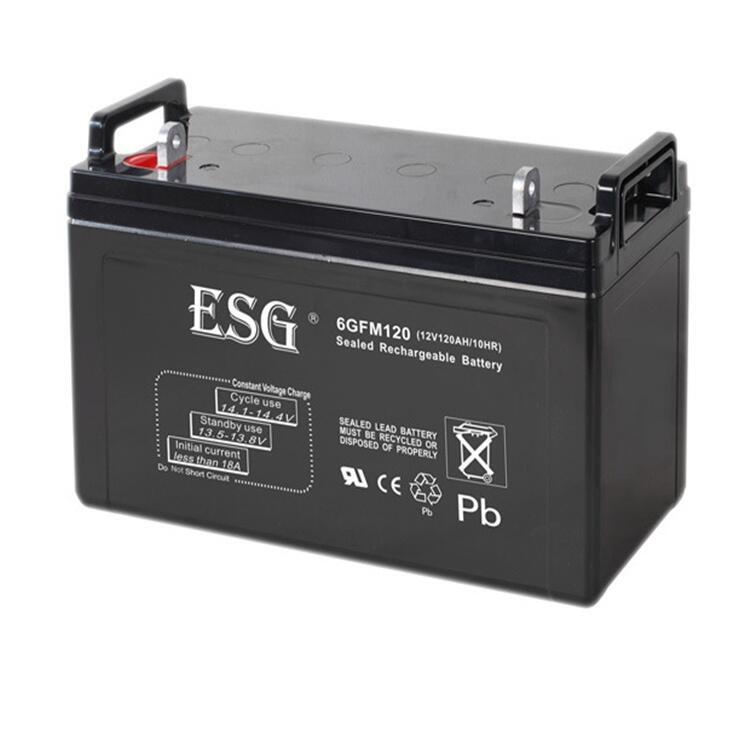 ESG12V120AH鉛酸閥控式蓄電池6GFM120適用ups電源品牌