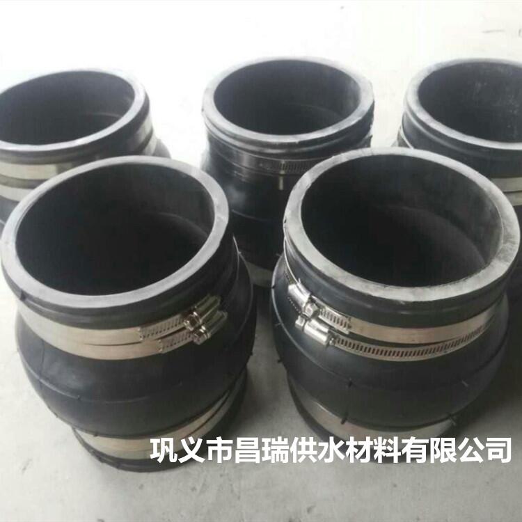 濟南卡箍式橡膠接頭159mm管道撓性膨脹節(jié)