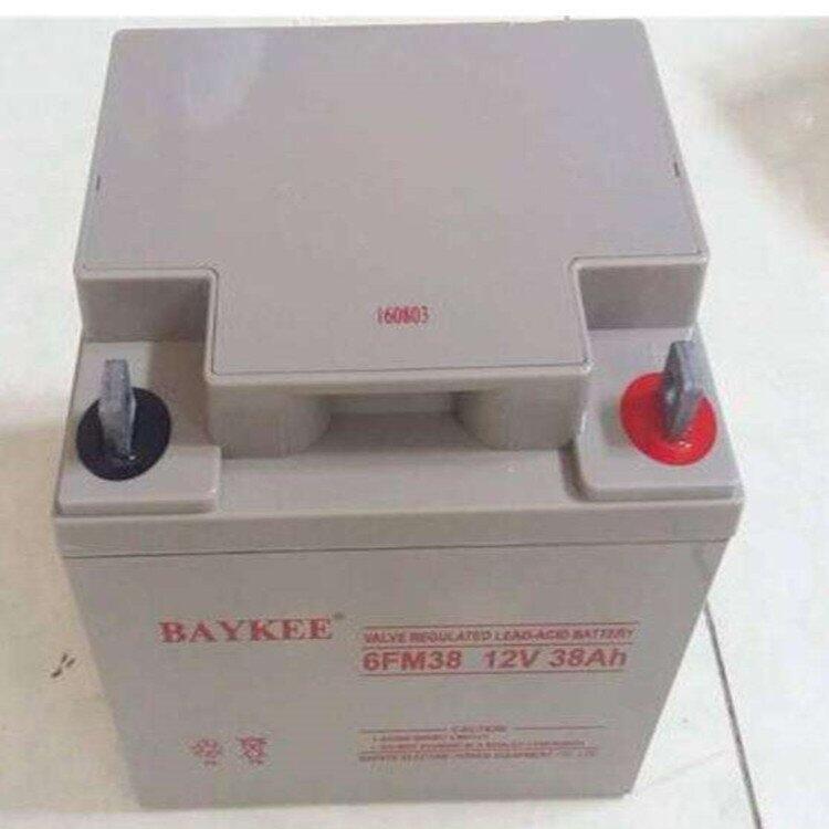 BAYKEE柏克蓄電池6FM38鉛酸免維護12V38AH報價