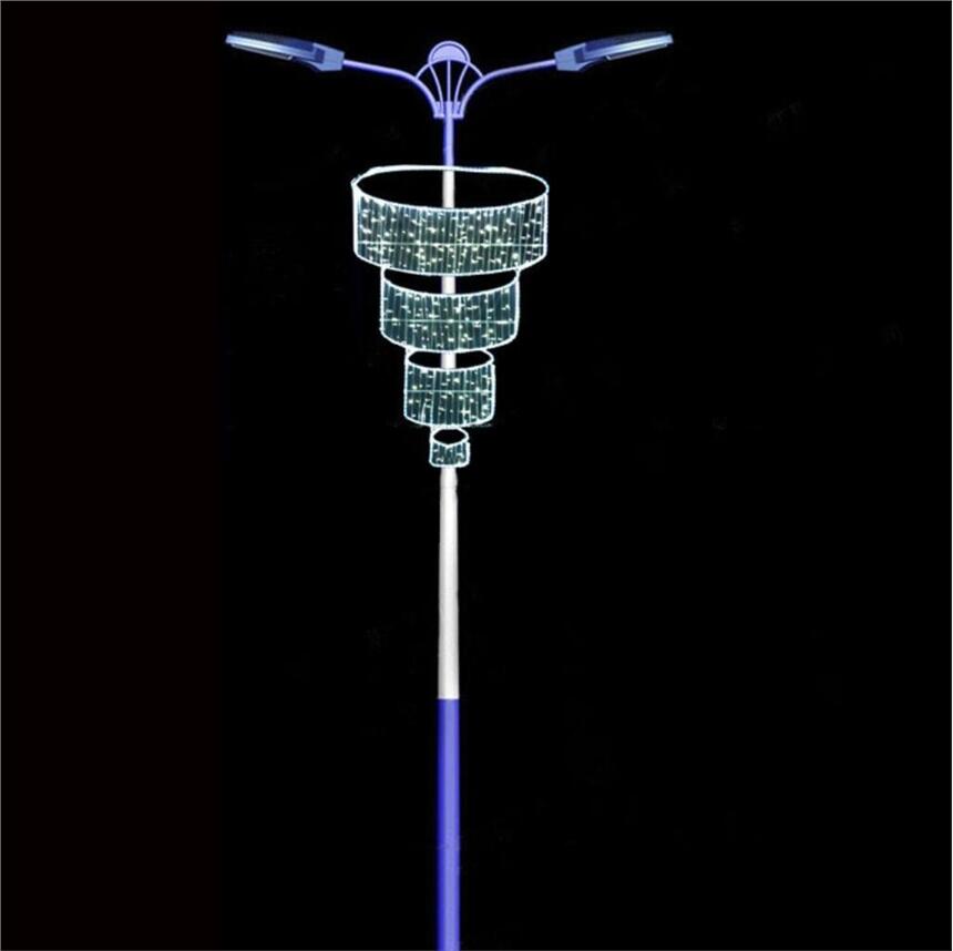 菏澤街道樹亮化 節(jié)日亮化燈路燈燈桿造型燈籠