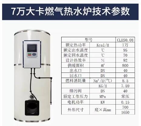 7萬大卡燃油 燃?xì)?熱水鍋爐地暖 電加熱 暖氣內(nèi)置  節(jié)能器 冷凝式 節(jié)能式