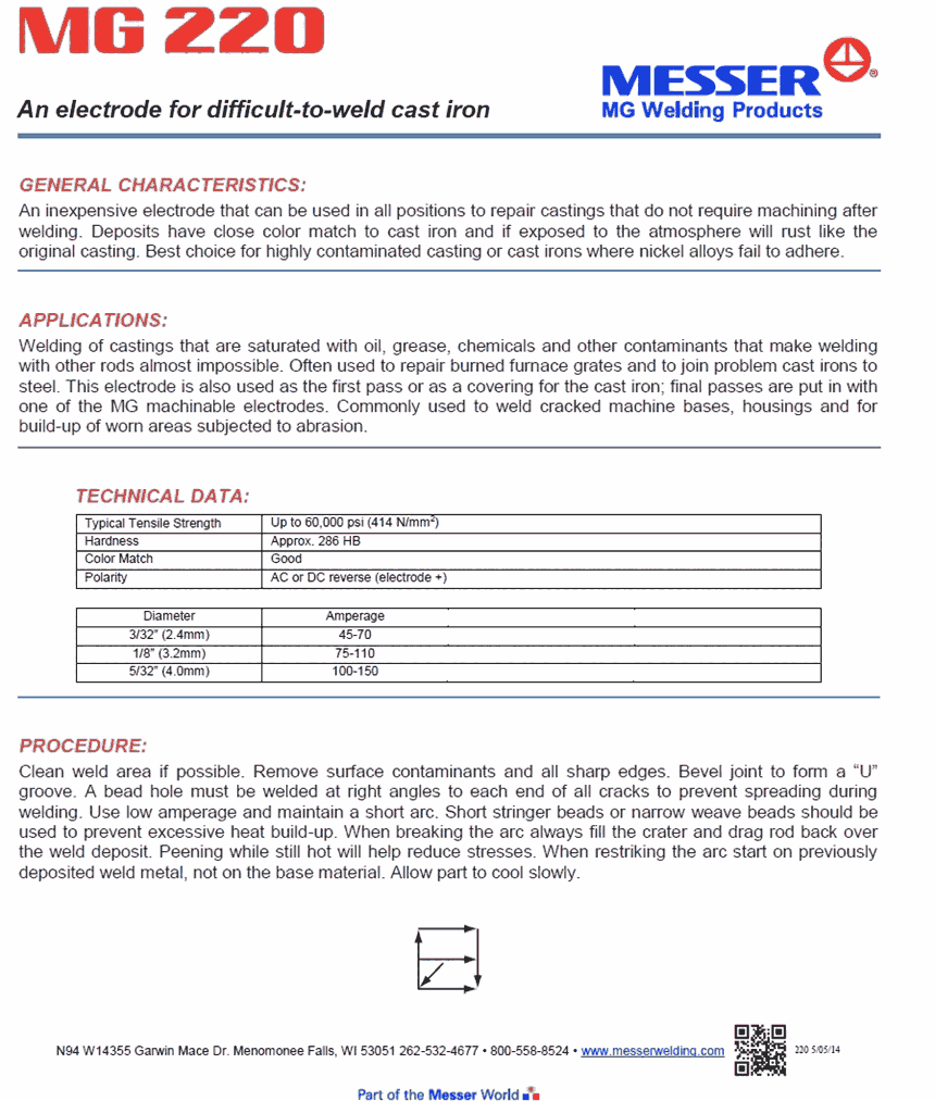 MG220進(jìn)口鑄鐵焊條美國(guó)萬(wàn)能電焊條耐沖擊電焊條MG220進(jìn)口鑄鐵焊條
