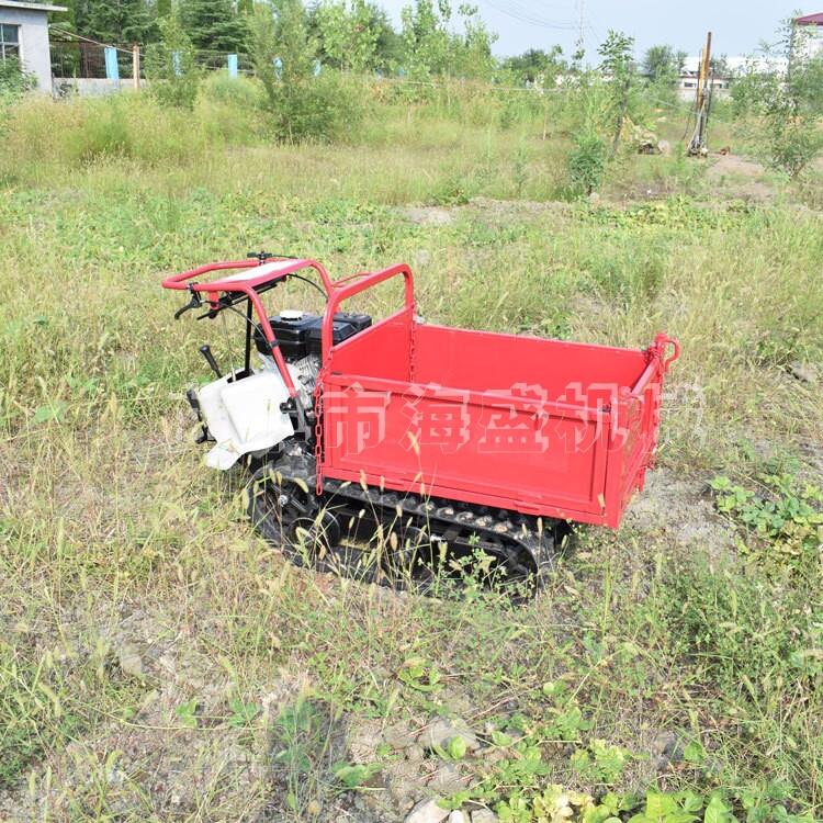 汽油機(jī)小斗推車(chē) 電啟動(dòng)運(yùn)輸履帶車(chē)