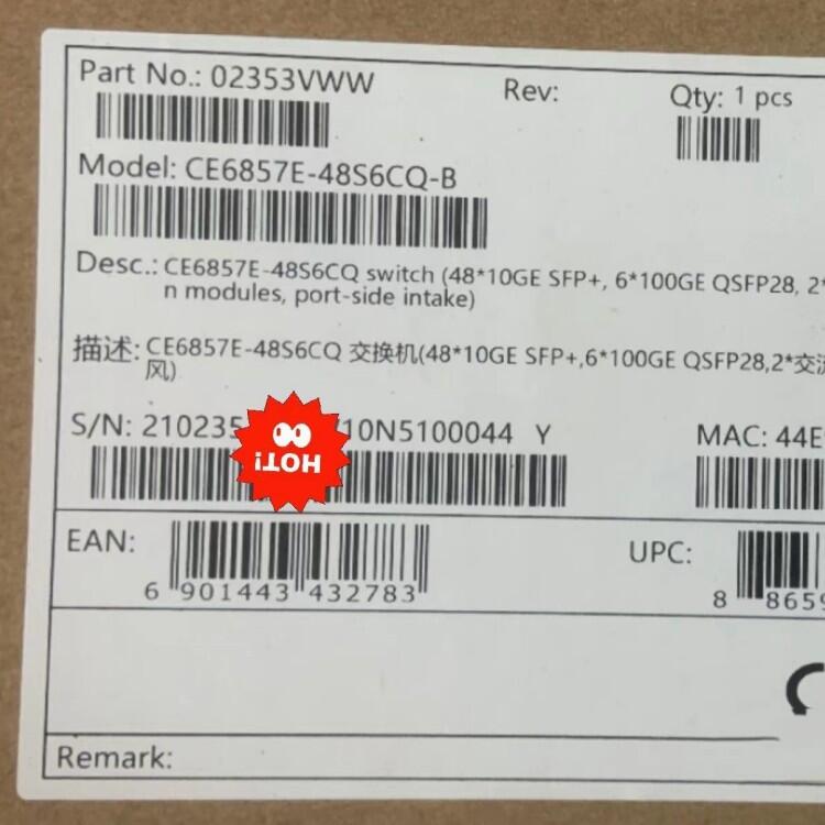 CE6857E-48S6CQ 交換機48*10GE SFP 6*100GE QSFP28