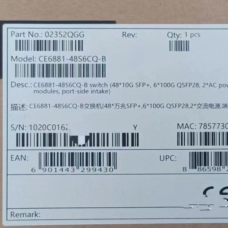 CE6881-48S6CQ-BQC48*fSFP 6*100G QSFP28,Դ