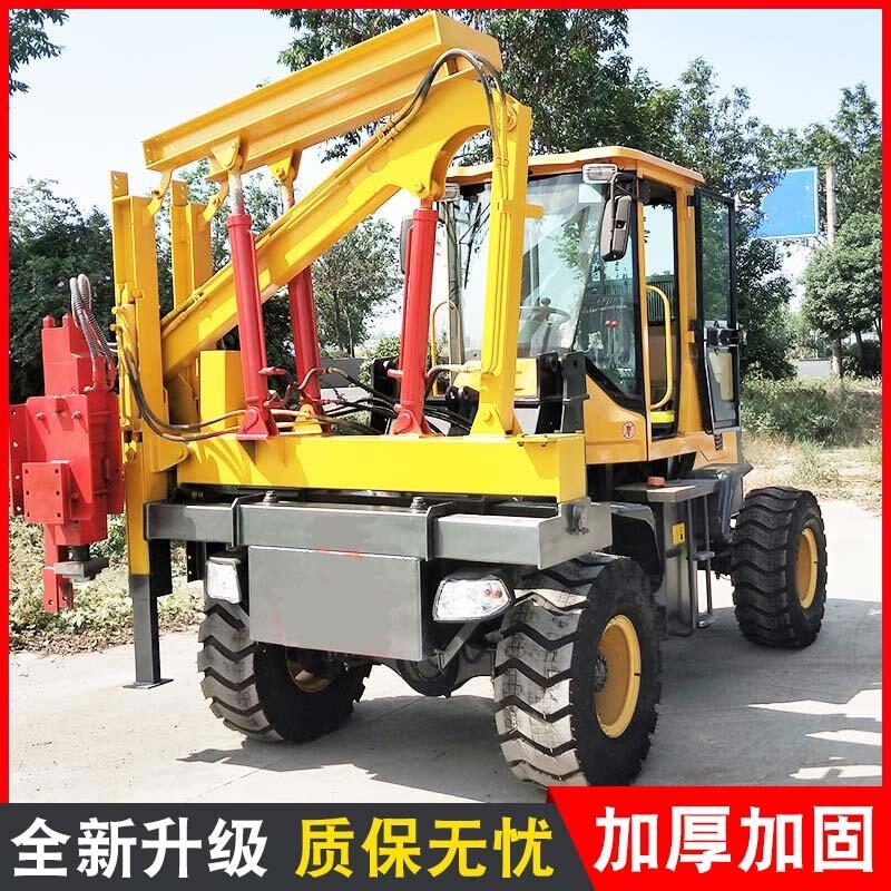 廠家直銷高速公路波形護(hù)欄打樁機(jī) 山西四驅(qū)越野打樁機(jī)