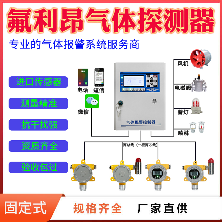 烏魯木齊市氟利昂氣體報(bào)警器進(jìn)口傳感器工業(yè)級防爆24小時(shí)在線監(jiān)測