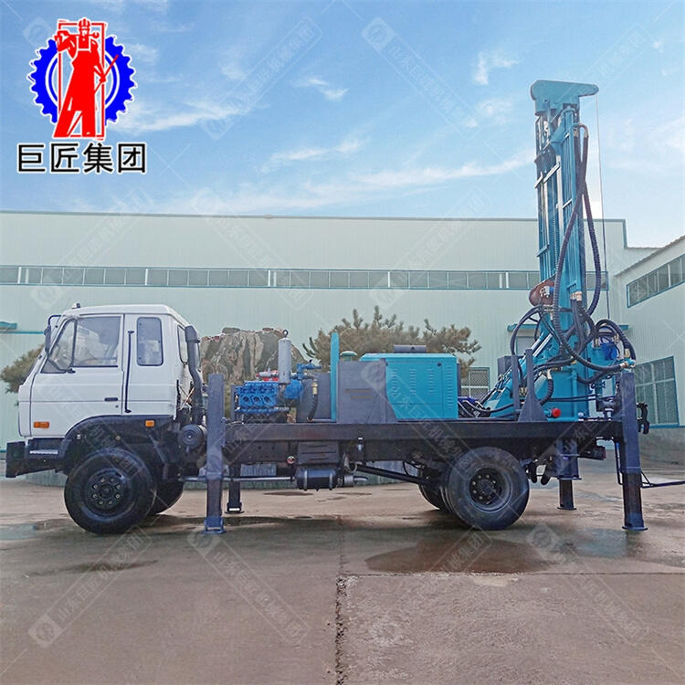 巨匠集團(tuán) CJC-300車(chē)載氣動(dòng)水井鉆機(jī) 巖石打井機(jī) 鉆孔直徑大 鉆孔深