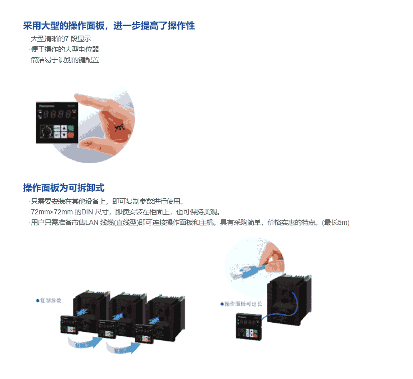 原裝正品Panasonic/松下變頻器 AVF200-0042  0.4KW超小型變頻器