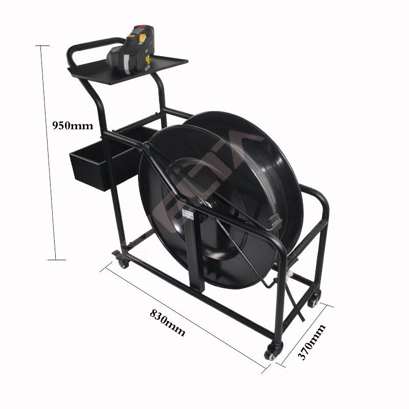 四角輪PET帶盤車電動打包機