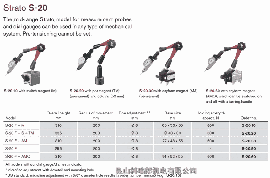 Fisso磁性表座蘇州代理 XS13.20磁性座