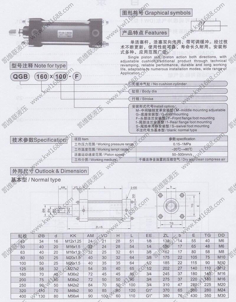 青島QGBZ200*1600-MF1,重型氣缸,哪家好|