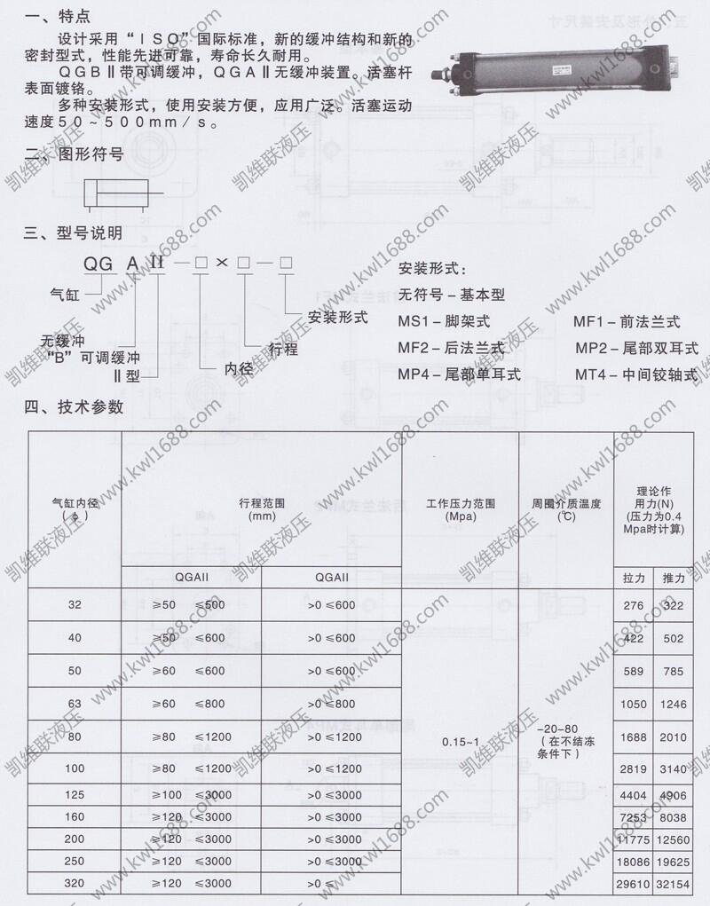 西雙版納QGBQ40-250S2,輕型氣缸,低價促銷|