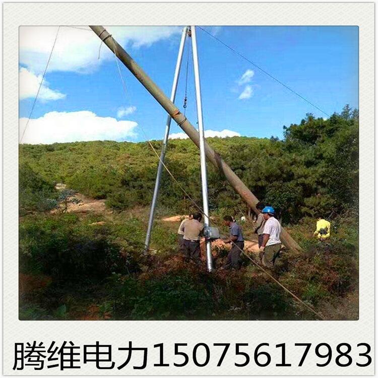 四川資陽人工立桿機，電力工程抱桿，管式鋁合金立桿機