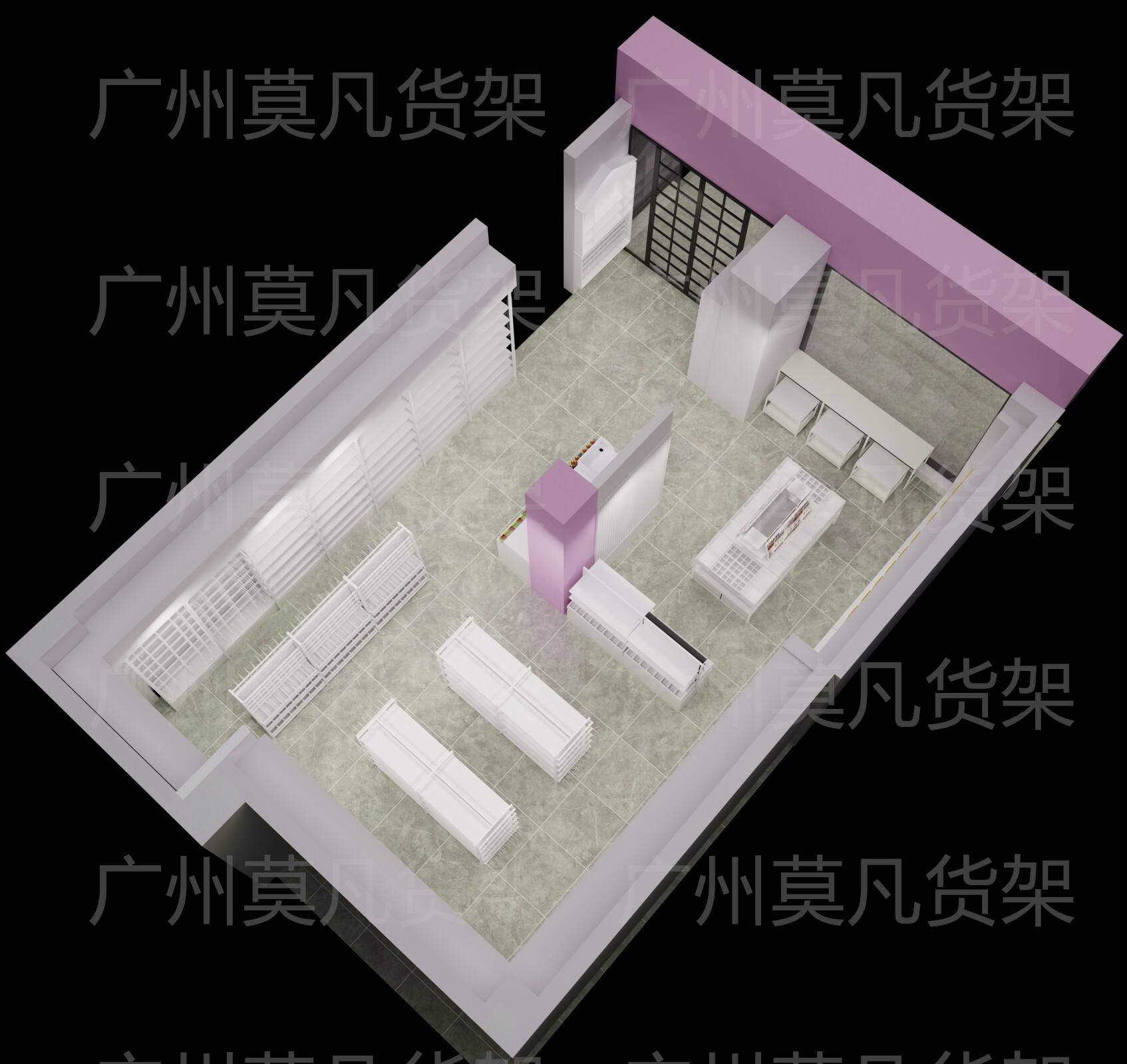 石家莊飾品百貨貨架廠家設計定制、潮玩貨架空間配置