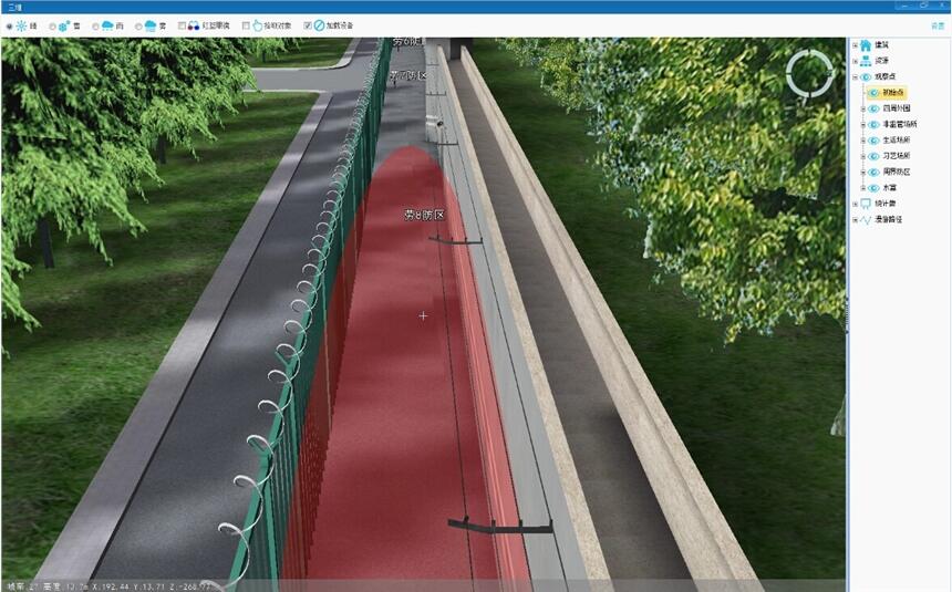 武昌周界三維可視化管控平臺，3D建模系統(tǒng)