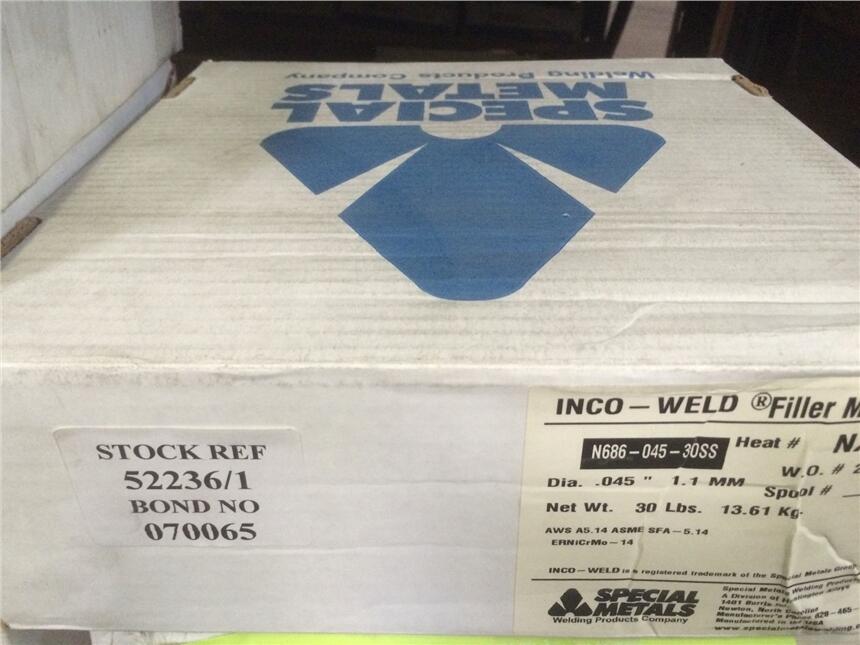 INCO-WELD Filler Metal 686CPT超合金鎳基氬弧焊絲