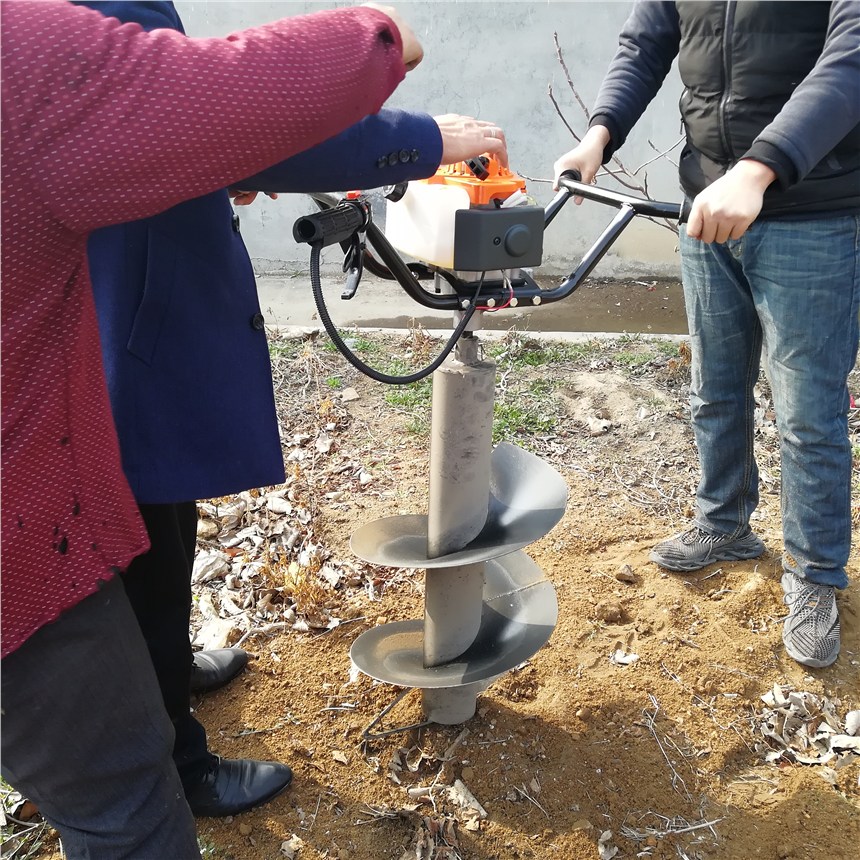 汽油栽樹挖坑機  手提式地鉆打眼挖坑機