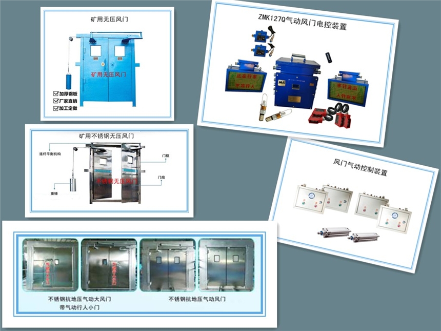 礦用自動(dòng)風(fēng)門，抗壓風(fēng)門，平衡風(fēng)門，風(fēng)門氣控，電控裝置