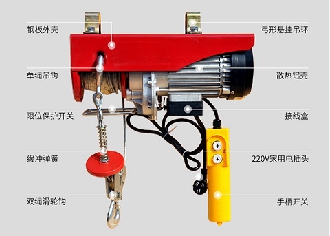 Pa微型電動(dòng)葫蘆小吊機(jī)