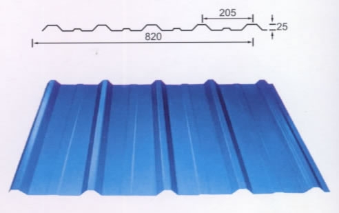 河南鄭州720型彩鋼瓦YX68-380-720