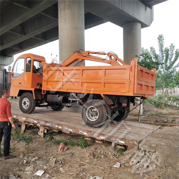 挖土挖沙隨車挖 5噸自裝自卸式小型農(nóng)用挖土機(jī) 四驅(qū)小挖機(jī)