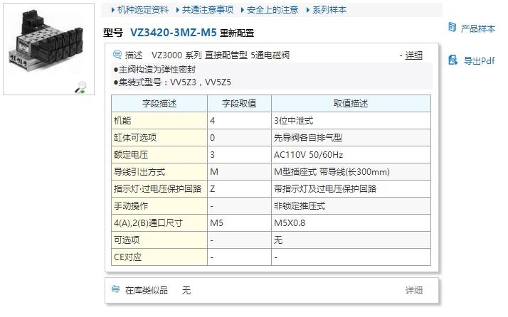 VZ1120-1GS-M5快速報(bào)價(jià)