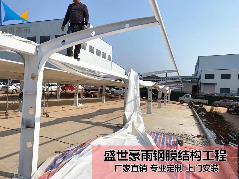 新疆巴音郭楞蒙古自治州充電樁電動(dòng)車停車棚盛世豪雨生產(chǎn)廠家