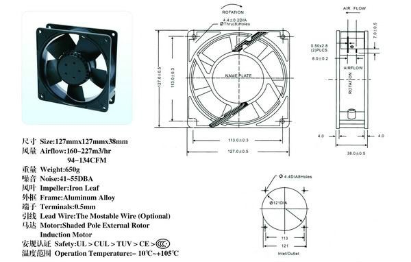 防爆軸流風(fēng)機(jī)SF12038A2、防爆軸流風(fēng)扇SF12038A2