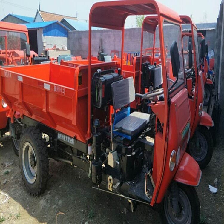 建筑工地用小型電動三輪車 熱銷工地載貨運輸三輪車 工地小推車農(nóng)用自卸斗車灰斗車