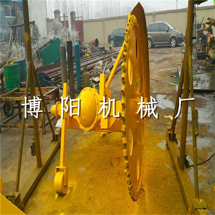 吉林凍土雙鏈條開溝機 田地水渠挖溝機價格 鄉(xiāng)村下水道圓盤開溝機價格