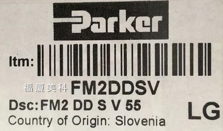 美國PARKER派克單向調速閥FM2 DD S V 55