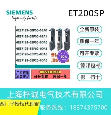 6ES7193-6BP00-0BA1 西門(mén)子 ET 200SP， 基礎(chǔ)單元 底座 現(xiàn)貨