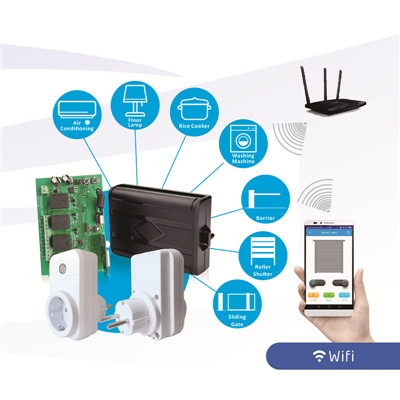 卷簾門窗四路WIFI接收控制器YET404PC穩(wěn)定智能