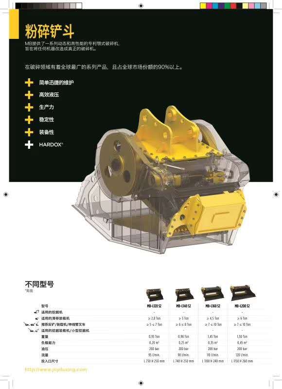 建筑垃圾粉碎機(jī)挖機(jī)粉碎鏟斗