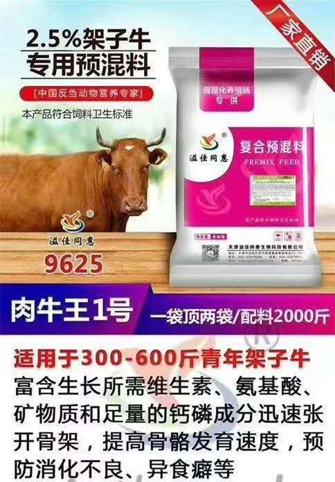 青年架子牛拉骨架專用預(yù)混料2.5%溢佳同惠