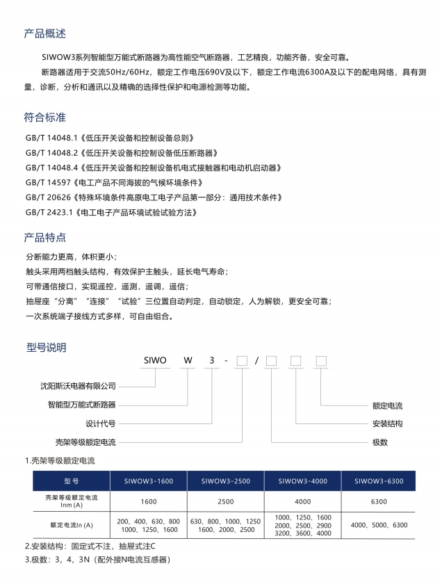 SIWOQ3-160/3S1 125A桔子電器全新原裝正品使用方式 ?