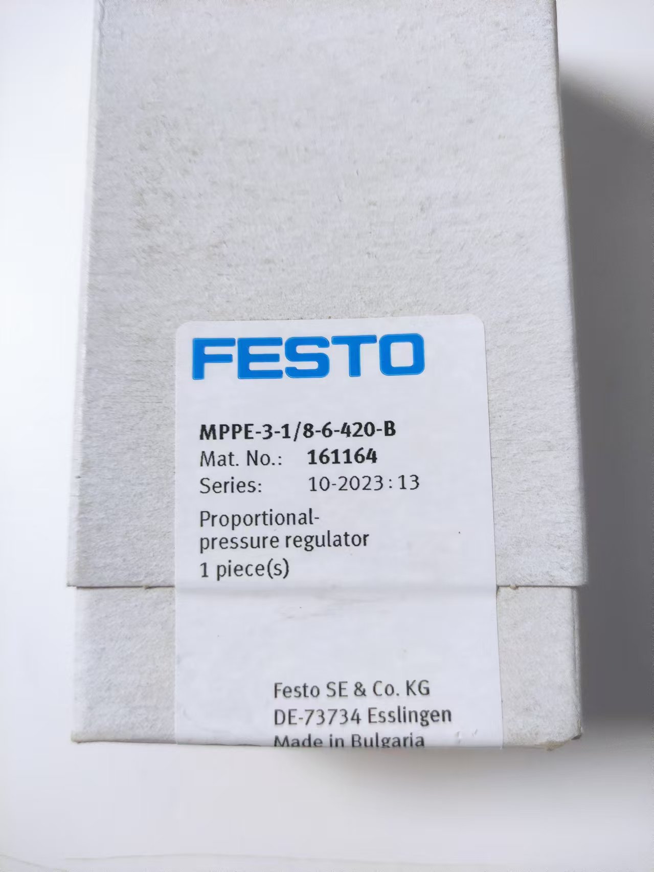 FESTO調(diào)壓閥MPPE-3-1/8-6-420-B 配實物圖