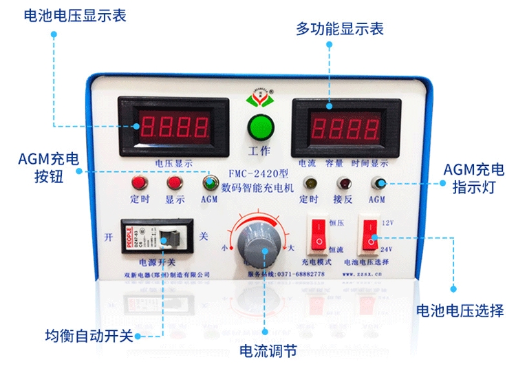 雙新啟停電池充電機FMC2420