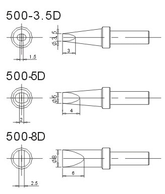 快克205焊臺 500-3.5D烙鐵頭